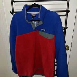Patagonia Red and Blue Snap-T Fleece